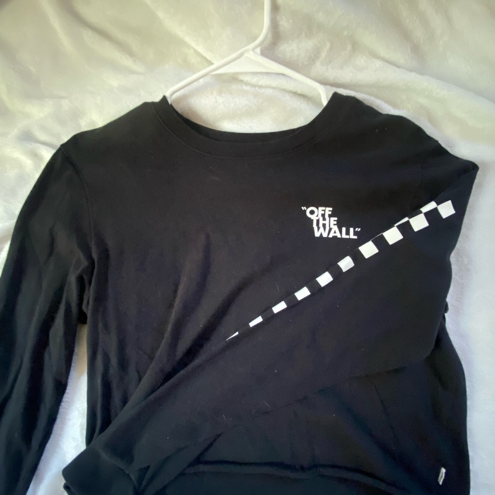 Vans Black Tee with White Graphic